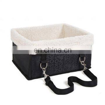Customized LOGO Pet Car Bed Portable Dog Car Mat Warm Lamb Wool Travel Pet Car Carrier Bag photo-2