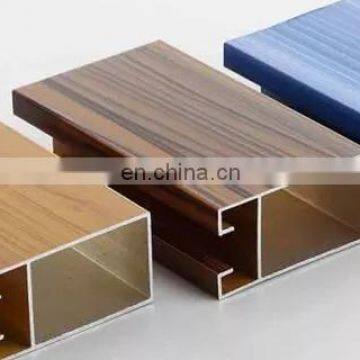 Simil Wood Aluminum Wood Finish Profile Wood Grain Powder Coating Aluminium Profile photo-3