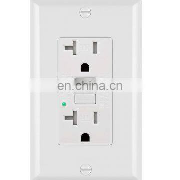 TOPELE 20Amp GFCI Outlet, Indicator With LED Light, Nylon Wall Plate and Screws Included Wall Electric Sockplastic Socket Shell photo-5