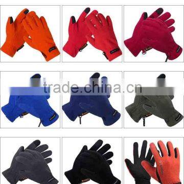 Winter durable warm touch fleece gloves