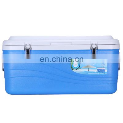 Custom large plastic insulation cooler box 80 L ice chest for camping