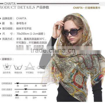 2014 hot sale Factory direct supply printed cashmere scarf