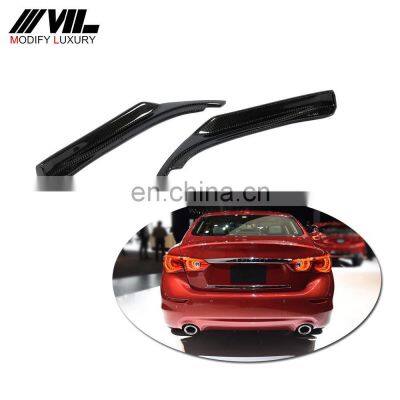 Carbon Fiber Car Rear Splitter for Infiniti Q50 Hybrid Sedan 4-Door 2014-2017