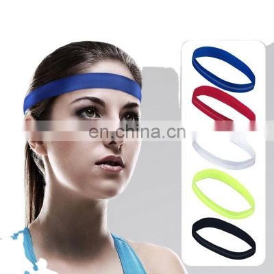 Oem Custom Printed Logo Sports Yoga Headband Fitness Elastic Non Slip Sweat Absorbent Headband