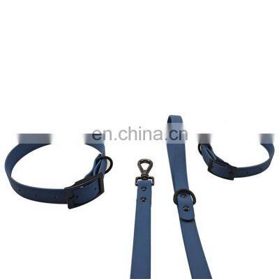 2021 fashionable style dog collar and leash set with pure color