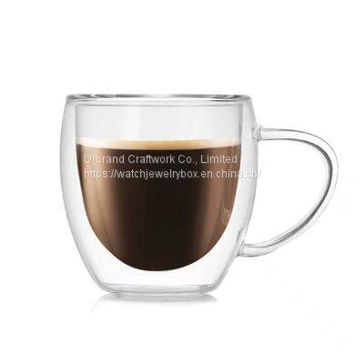 Creative Transparent Glass Water Cup With Handle Insulated Coffee Tea Cup Double Glass Juice Cup photo-3