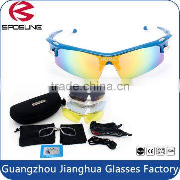 Supper lightweight TR frame top quality sport eyewear professional cycling glasses with replaceable lenses