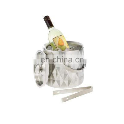 wholesale 2.5L elegant style durable copper customized logo iron metal galvanized champagne ice bucket set