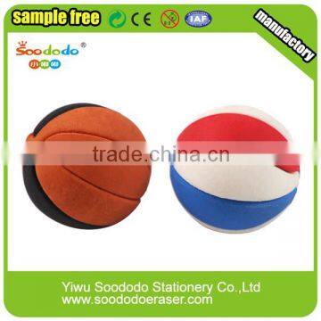 Mini Colorful Rubber Basketball Eraser