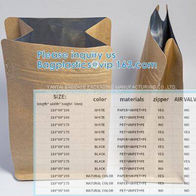 Kraft Paper Pouch, Odor Proof Bags, Zip Top Waterproof For Food Storage, Heavy Duty Ziplock, Heat Sealable photo-2