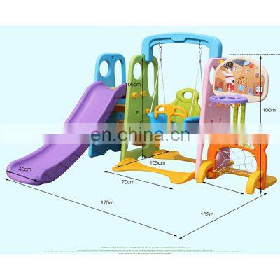 Factory Price Good Quality Colorful Mini Baby Playhouse Indoor Plastic Slide And Swing Set Playground Toys for Sale