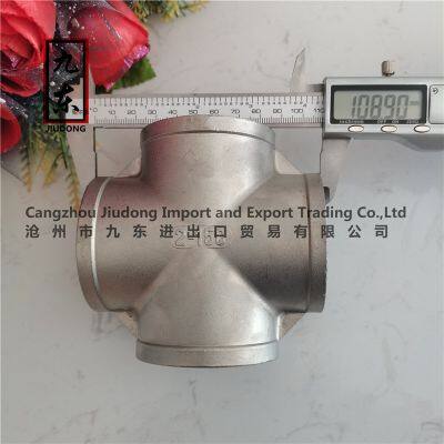 150lb Bsp NPT Threaded Hydraulic Stainless Steel Cross photo-3