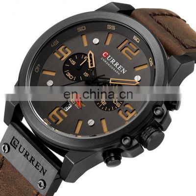 CURREN 8314 Logo Brand Luxury Watch Fashion Leather Quartz Men Watches Casual Date Business Male Wristwatches Clock Montre Homme