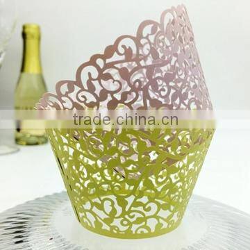 Wedding Invitation Decoration Delicated Laser Cut Gold Laser Cut Cupcake Wrappers Quality Choice photo-4