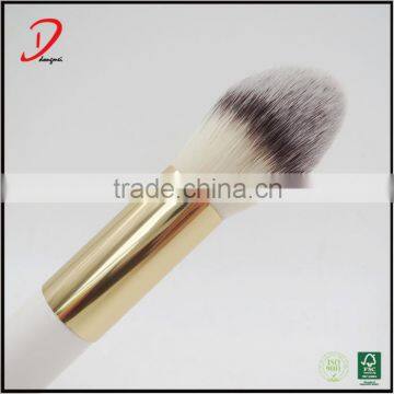 Personalized Synthetic Hair Makeup Powder Brush,white Wooden Cosmetic Brush photo-2