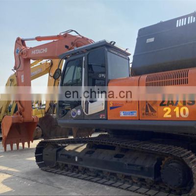 Japan Hitachi Used cheap Hitachi ZX210 crawler excavator 21ton tracked digger on sale in Shanghai