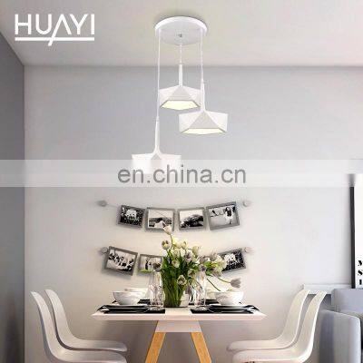 HUAYI Fashion Decorative Dining Room Hotel Modern Hanging LED Chandelier Pendant Lamp