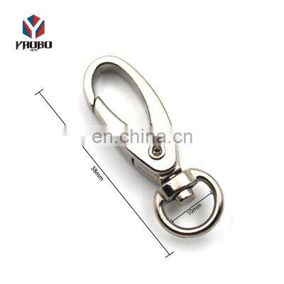 Hardware Accessories Eye Self-locking Lanyard Keychain Swivel Key Rings Snap Hook Metal Buckles for Bag Snap Handbag Strap Hook