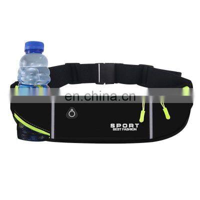 Wholesale Outdoor Waterproof Nylon Thin Waist Bag Belt Unisex with Water Bottle Holder