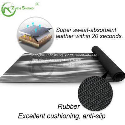 Mixed Color Leather Rubber Professional Exercise Fitness Pilates Yoga Mat photo-2