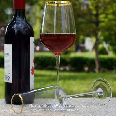 Gold Rimmed Champagne Flutes Red Wine Glass Crystal Toasting Glasses Goblet Design Wedding Cup photo-2