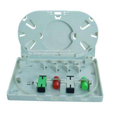 FTTH Network MINI Type 4 Core Rosettes Terminal Box Fiber Optic Faceplate OTB 4 Cores photo-2