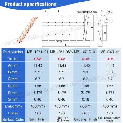 Becu EMI Strip Low Profile Hook-on Becu Gasket EMI Spring Becu Contacts Spring EMI Strip Professional Factory photo-4