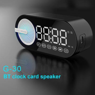 New Arrival Product Digital Display Bass Sound RGB Light Effects Wireless Bluetooth Speaker With FM Radio And Alarm Clock photo-2