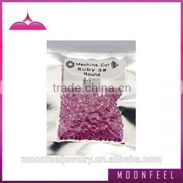 Wholesale Small Round Lab Created Pink Sapphire Stones photo-3