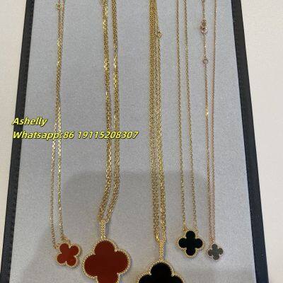 VCA 18K золото лавовый ожерелье с четырёхлистным клевером