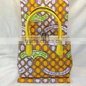 WB16 100% cotton 6 YARD african wax fabric and dutch bags wholesale