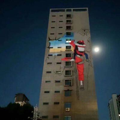 High - Altitude Exterior Wall Painting, Graffiti and Murals in Tonghua, Hand - Painted and Beautified Cooling Towers and Chimneys, Bridge Painting photo-3