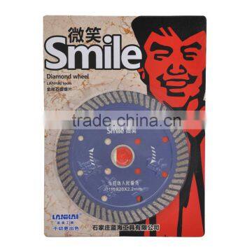 Diamond circular turbo saw blade for marble cutting size 110mm