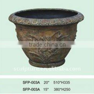 small bronze hotel flowerpot for outdoor