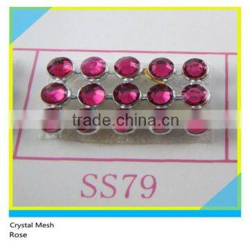 Hotfix Crystal Rhinestone Aluminum Mesh 3mm Rose Rhinestone