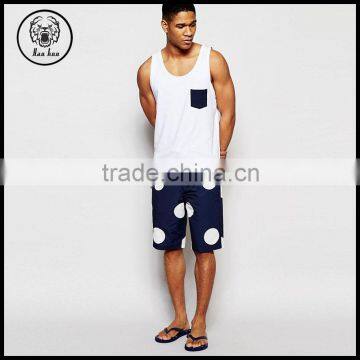 Boardie Swim Shorts With Polka Dot Print
