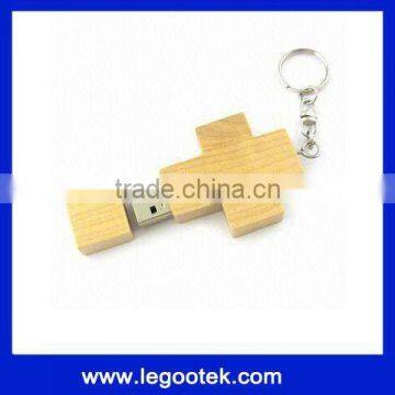 CE,FCC,ROHS approved free logo service original wooden cross usb