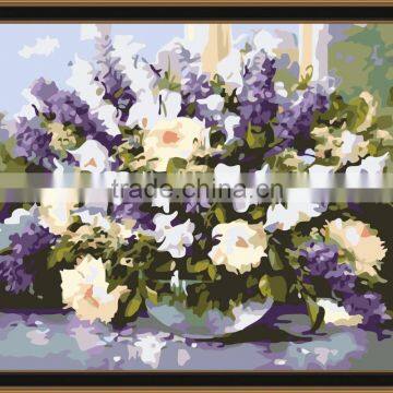 DIY digital oil painting by numbers flower oil painting for living room 5185