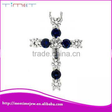 Fashion female silver cross pendant