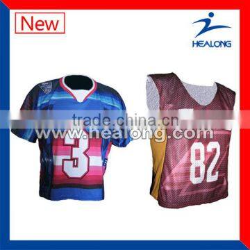 sublimation lacrosse reversible jerseys for hot selling