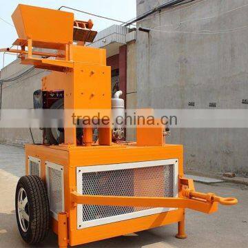 FL1-20 Electric Motor Interlocking Brick Making Machine Design With Car Tire and Tractor photo-4