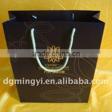 Luxury Black Paper Shopping Bag, Customer Design Packaging Bags photo-5