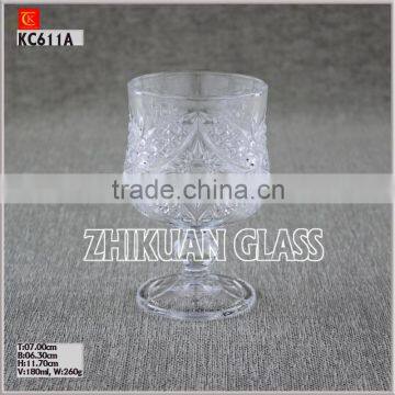 New Products In Market Glass cup/ hot sales design Hand press Stock Big Sale Drinking Glass Cup Wine Glasses