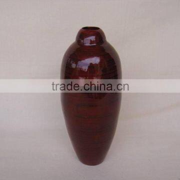 laminated bamboo vase