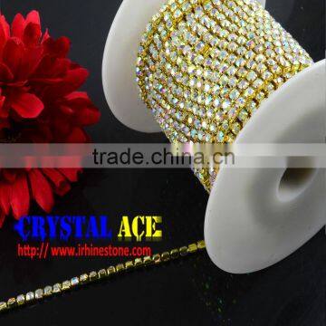 10 yards Gold Back Diamond Cup Chain,Brass Cup China China