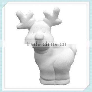 Customized deer bisque white ceramic christmas