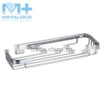 Brass Corner Basket Bathroom Shelves photo-5