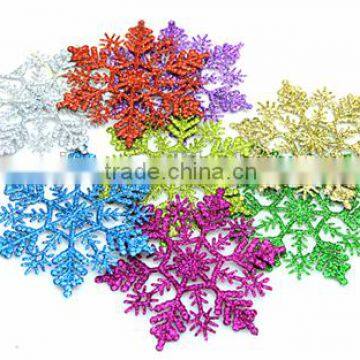 2016 hot sell colorful plastic Christmas snowflake decoration                        
                                                Quality Choice