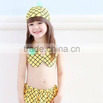 Cute Fruit Pineapple 2pcs Girls Kids Bikini