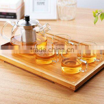 600ml Glass Heat Resistant Glass Tea Pot With Cups For Your Choose High-Quality Teapot Tea Set With Stainless Steel Infuser photo-2
